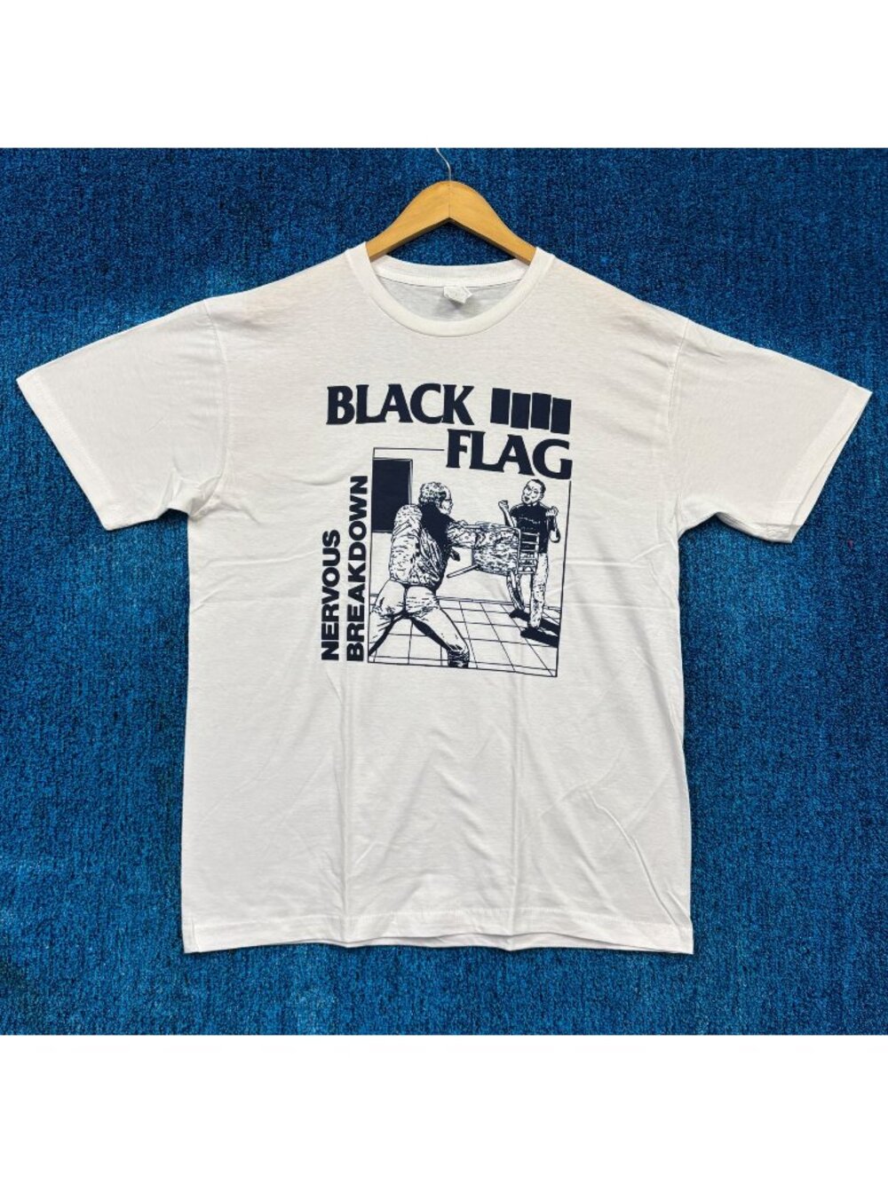 Black Flag Nervous Breakdown Album Cover Hardcore Punk Tee L